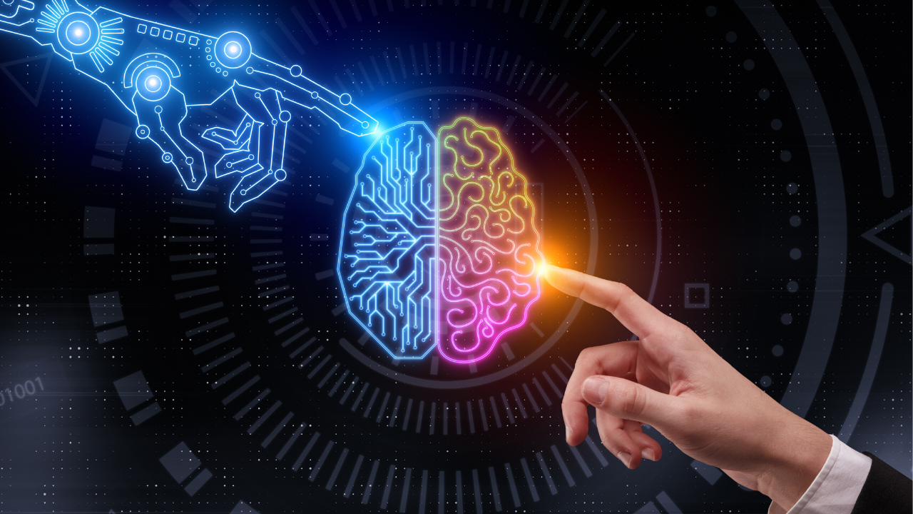 Artificial Intelligence AI Hands Brain